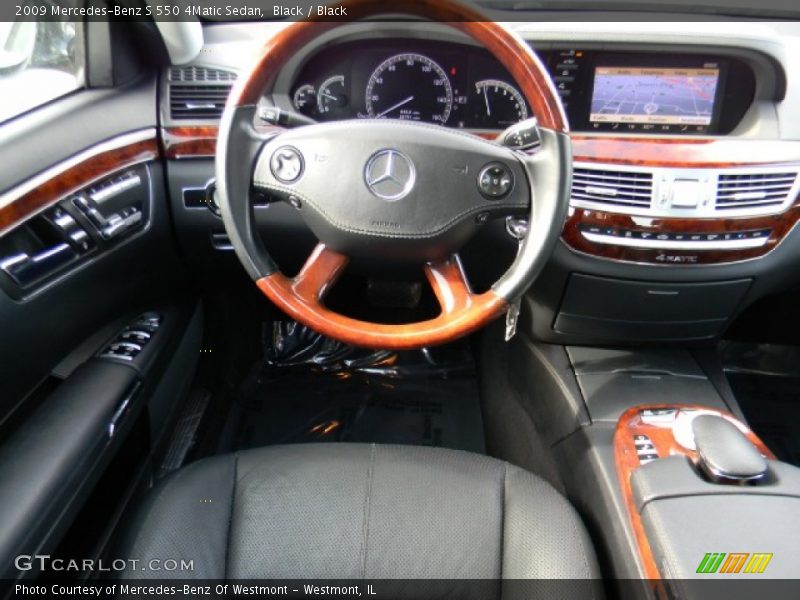 Black / Black 2009 Mercedes-Benz S 550 4Matic Sedan