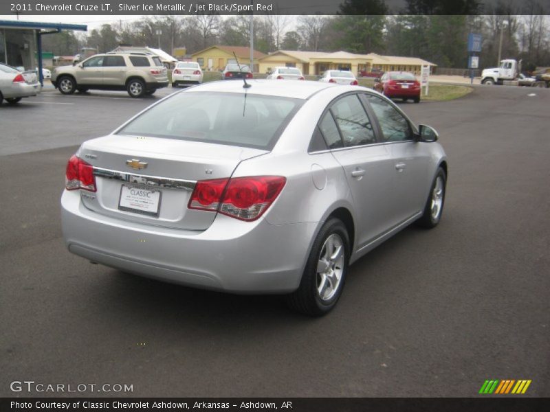 Silver Ice Metallic / Jet Black/Sport Red 2011 Chevrolet Cruze LT