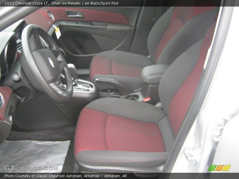 Silver Ice Metallic / Jet Black/Sport Red 2011 Chevrolet Cruze LT