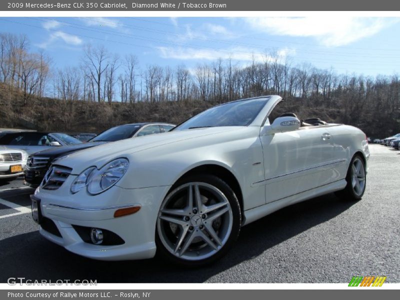 Diamond White / Tobacco Brown 2009 Mercedes-Benz CLK 350 Cabriolet