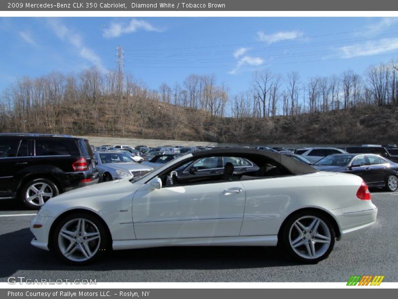 Diamond White / Tobacco Brown 2009 Mercedes-Benz CLK 350 Cabriolet