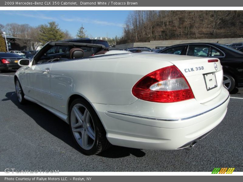 Diamond White / Tobacco Brown 2009 Mercedes-Benz CLK 350 Cabriolet