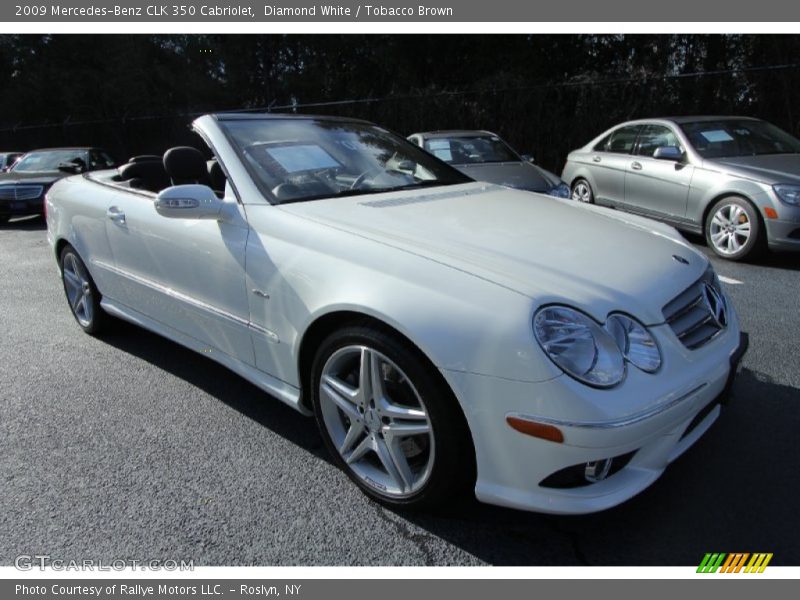 Diamond White / Tobacco Brown 2009 Mercedes-Benz CLK 350 Cabriolet