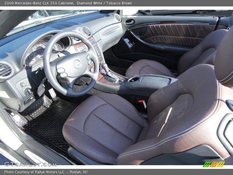 Diamond White / Tobacco Brown 2009 Mercedes-Benz CLK 350 Cabriolet
