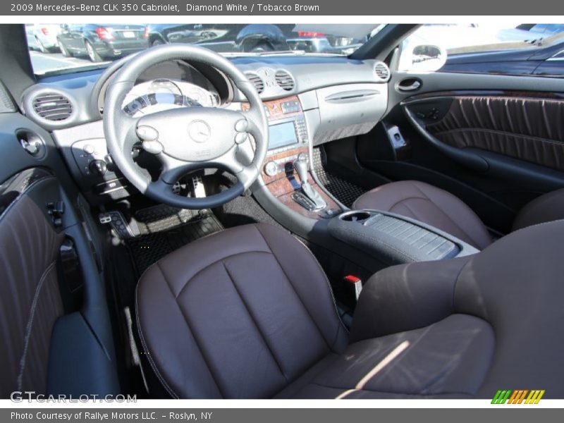 Diamond White / Tobacco Brown 2009 Mercedes-Benz CLK 350 Cabriolet