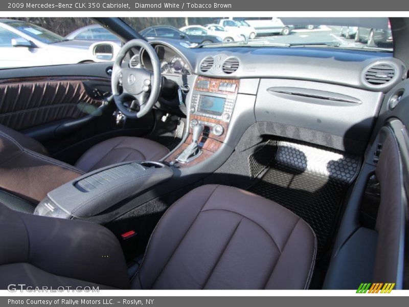 Diamond White / Tobacco Brown 2009 Mercedes-Benz CLK 350 Cabriolet
