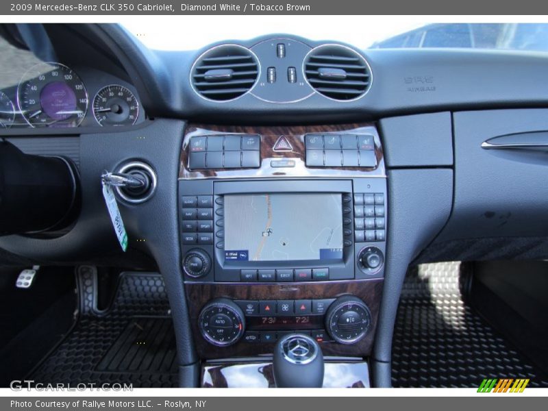 Diamond White / Tobacco Brown 2009 Mercedes-Benz CLK 350 Cabriolet