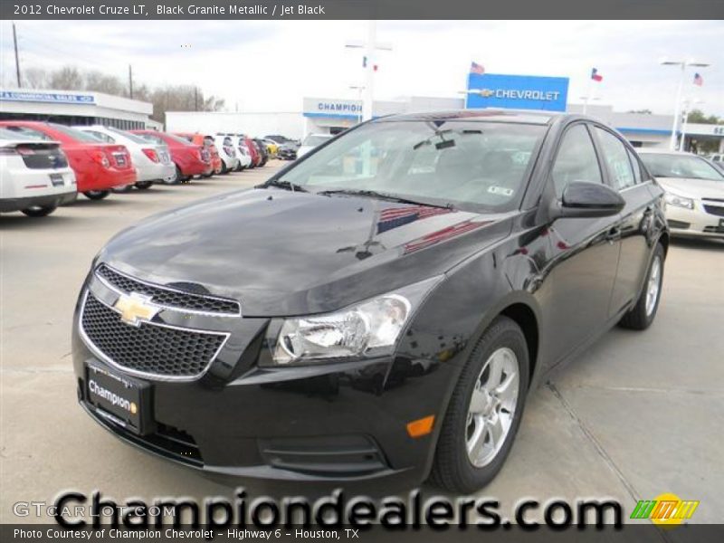 Black Granite Metallic / Jet Black 2012 Chevrolet Cruze LT