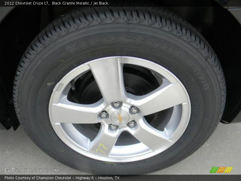 Black Granite Metallic / Jet Black 2012 Chevrolet Cruze LT