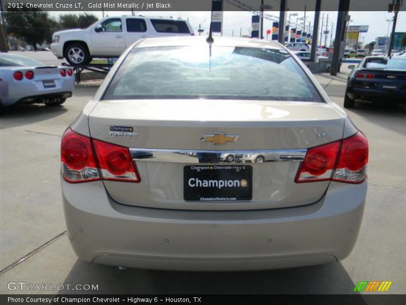 Gold Mist Metallic / Jet Black 2012 Chevrolet Cruze LT