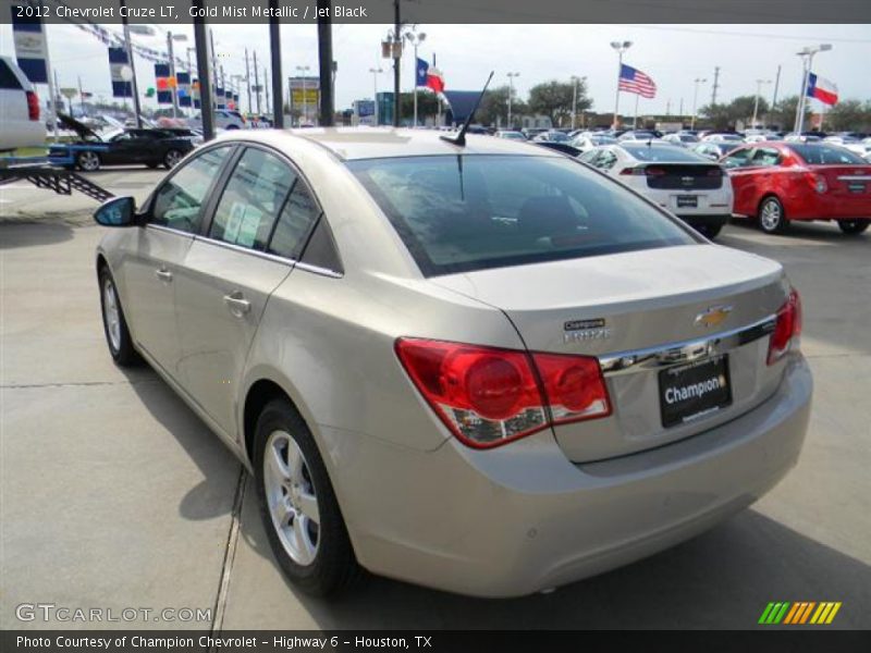 Gold Mist Metallic / Jet Black 2012 Chevrolet Cruze LT