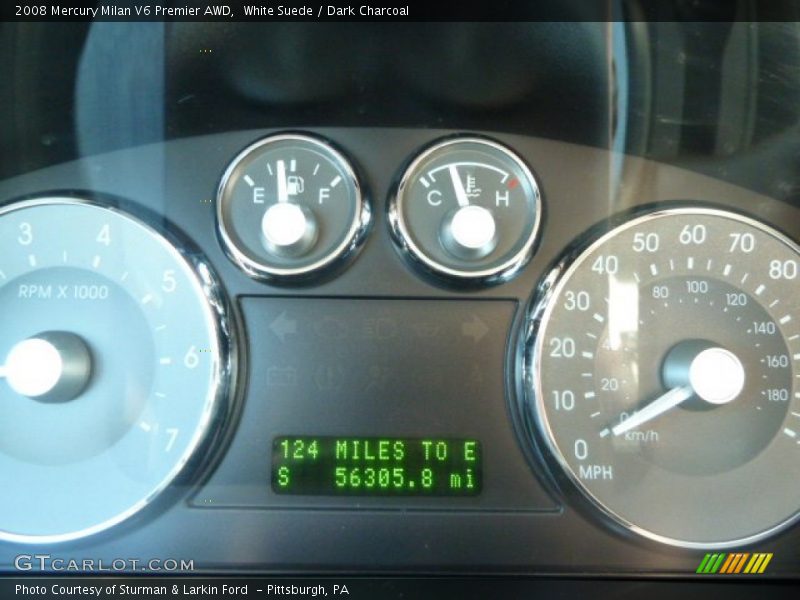 White Suede / Dark Charcoal 2008 Mercury Milan V6 Premier AWD