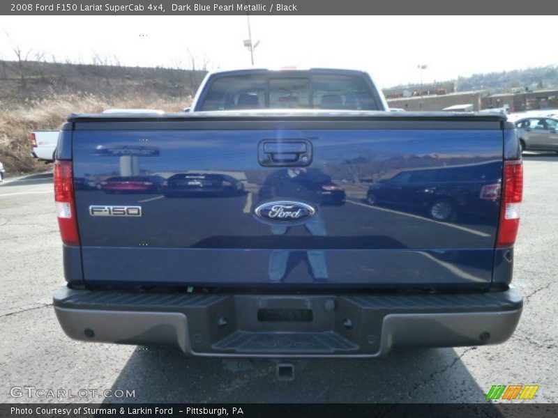 Dark Blue Pearl Metallic / Black 2008 Ford F150 Lariat SuperCab 4x4