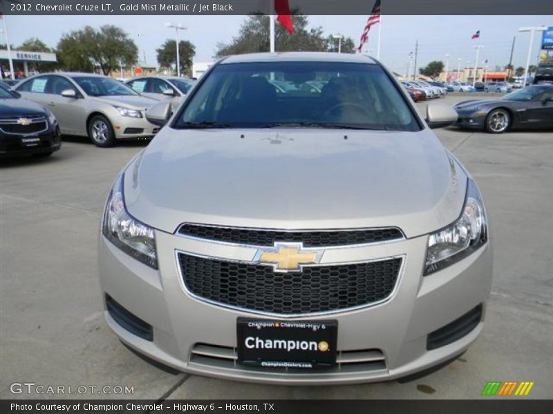 Gold Mist Metallic / Jet Black 2012 Chevrolet Cruze LT