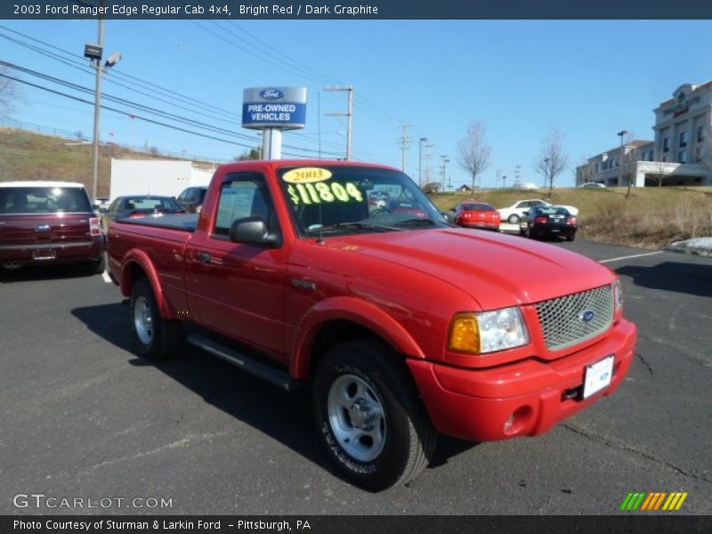 Bright Red / Dark Graphite 2003 Ford Ranger Edge Regular Cab 4x4