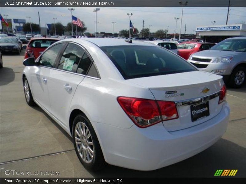 Summit White / Medium Titanium 2012 Chevrolet Cruze Eco