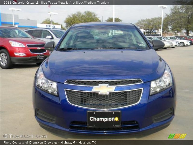 Blue Topaz Metallic / Jet Black/Medium Titanium 2012 Chevrolet Cruze LS