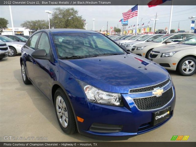 Blue Topaz Metallic / Jet Black/Medium Titanium 2012 Chevrolet Cruze LS
