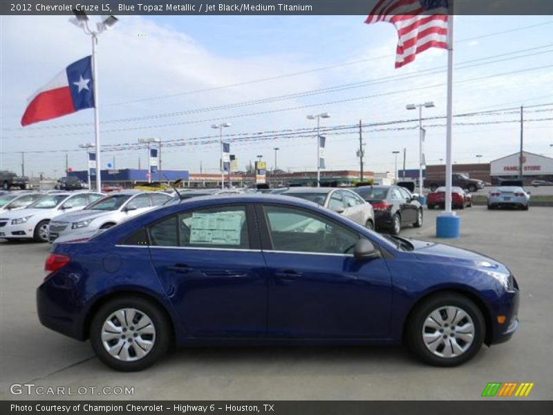 Blue Topaz Metallic / Jet Black/Medium Titanium 2012 Chevrolet Cruze LS