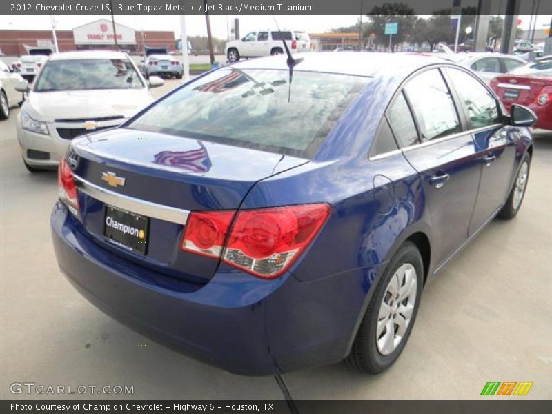 Blue Topaz Metallic / Jet Black/Medium Titanium 2012 Chevrolet Cruze LS