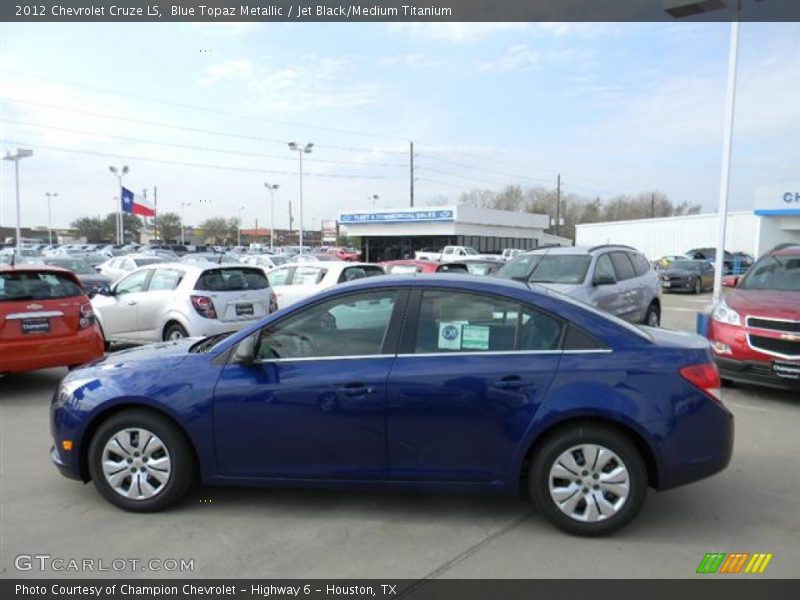 Blue Topaz Metallic / Jet Black/Medium Titanium 2012 Chevrolet Cruze LS