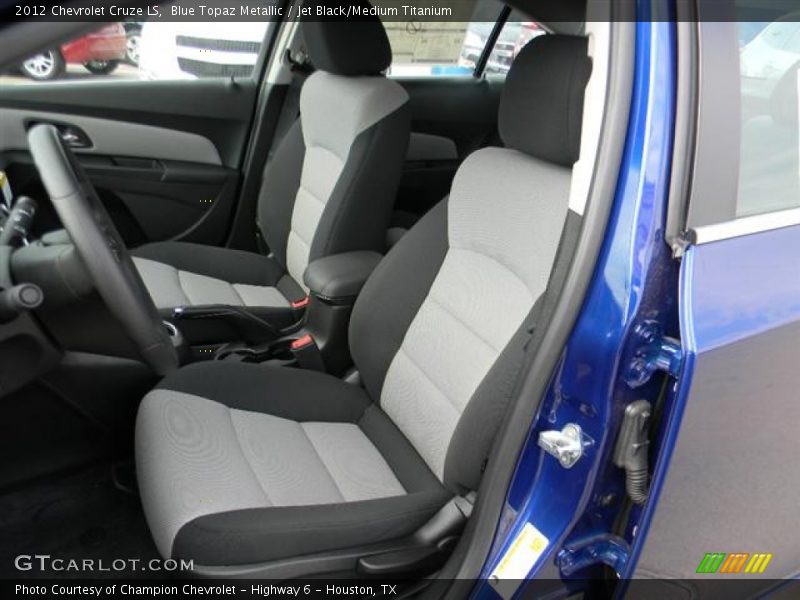 Blue Topaz Metallic / Jet Black/Medium Titanium 2012 Chevrolet Cruze LS