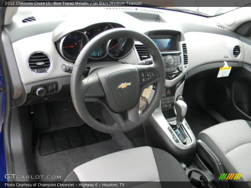 Blue Topaz Metallic / Jet Black/Medium Titanium 2012 Chevrolet Cruze LS