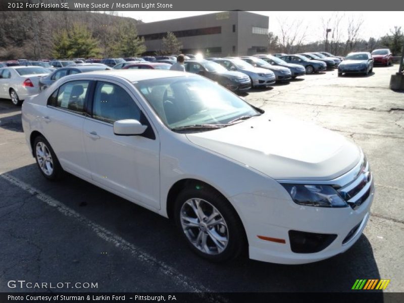White Suede / Medium Light Stone 2012 Ford Fusion SE