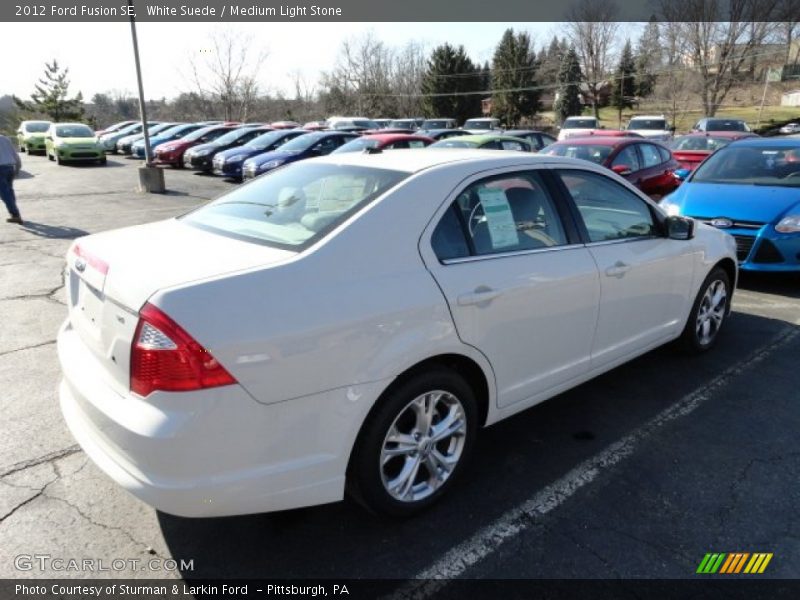 White Suede / Medium Light Stone 2012 Ford Fusion SE