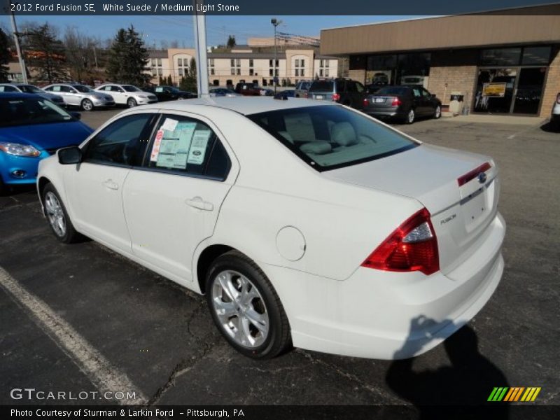 White Suede / Medium Light Stone 2012 Ford Fusion SE