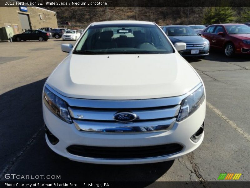 White Suede / Medium Light Stone 2012 Ford Fusion SE