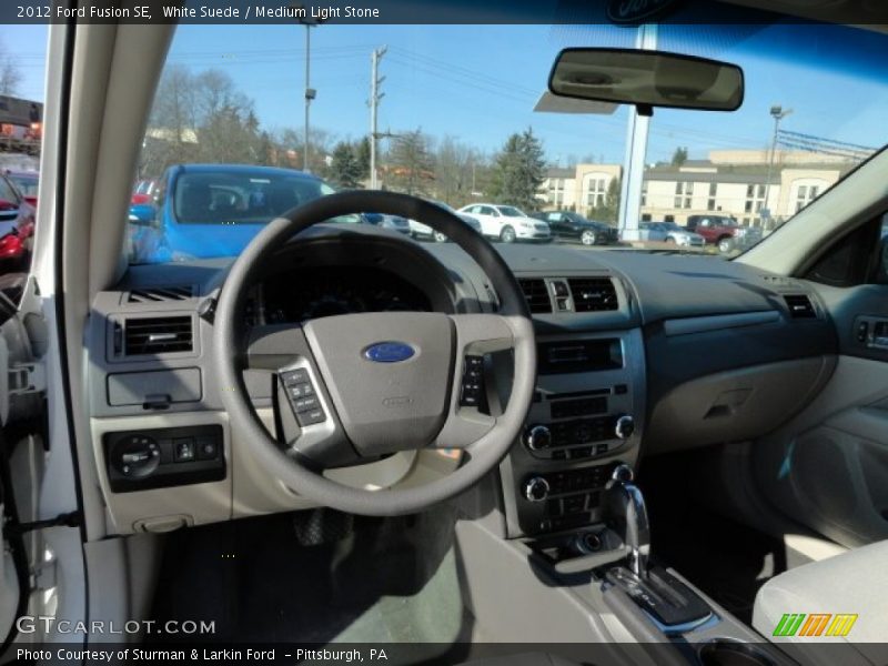 White Suede / Medium Light Stone 2012 Ford Fusion SE