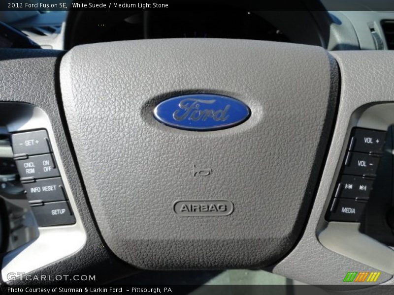 White Suede / Medium Light Stone 2012 Ford Fusion SE