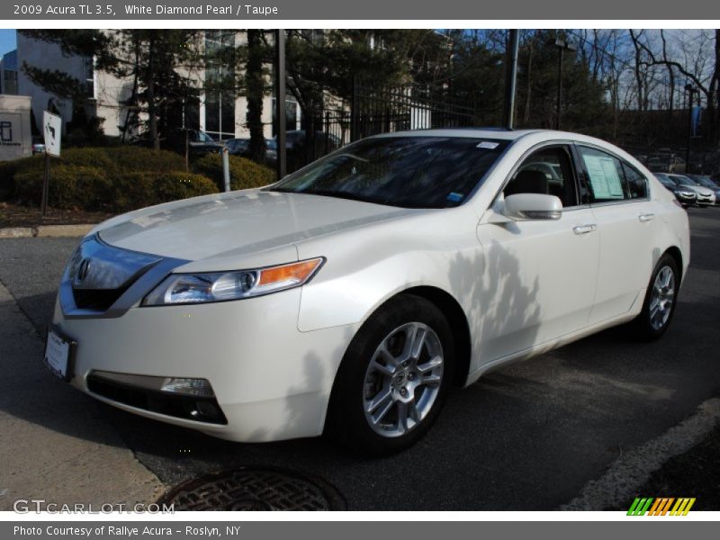 White Diamond Pearl / Taupe 2009 Acura TL 3.5