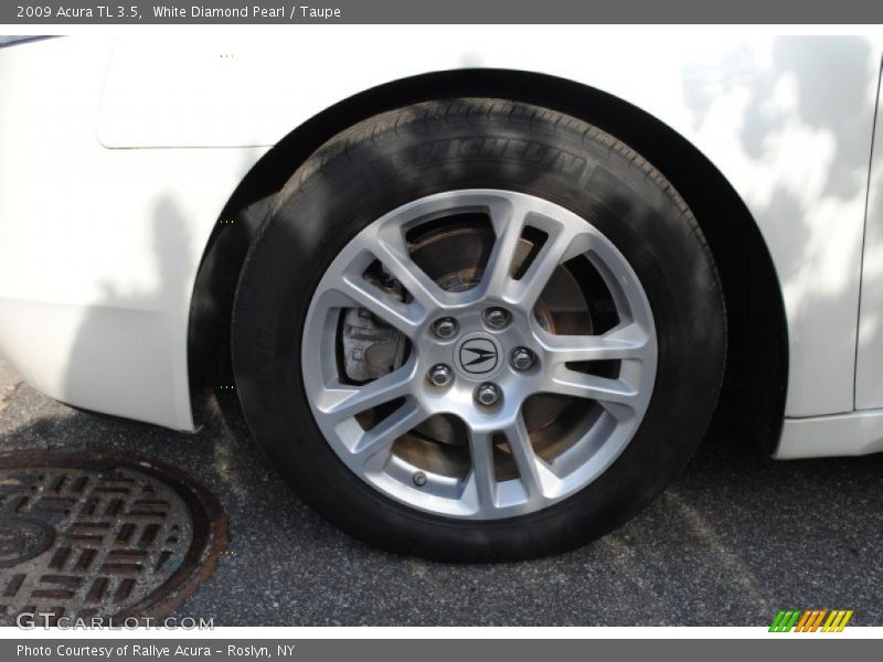 White Diamond Pearl / Taupe 2009 Acura TL 3.5