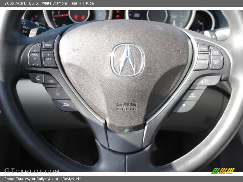 White Diamond Pearl / Taupe 2009 Acura TL 3.5