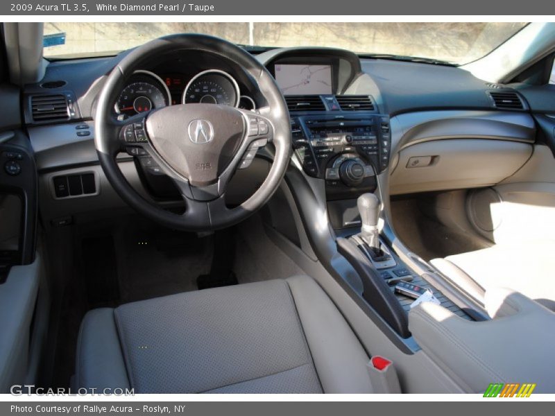 White Diamond Pearl / Taupe 2009 Acura TL 3.5