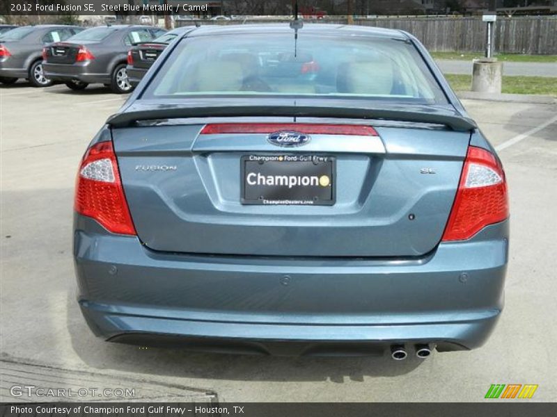 Steel Blue Metallic / Camel 2012 Ford Fusion SE