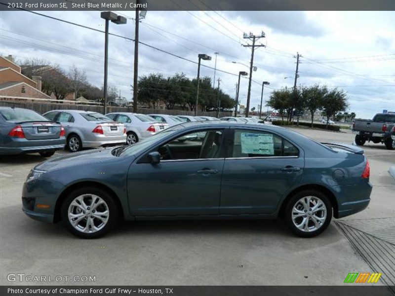 Steel Blue Metallic / Camel 2012 Ford Fusion SE