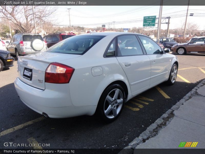 Arctic White / Beige 2005 Audi A4 1.8T quattro Sedan