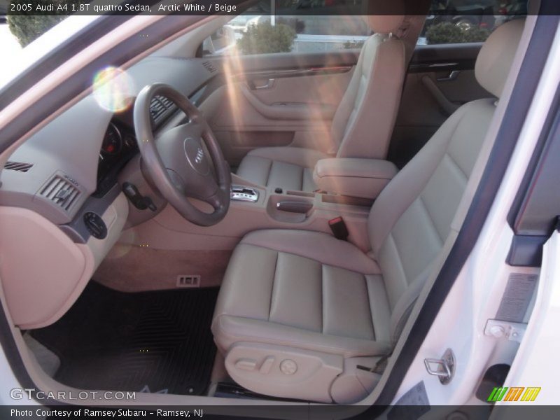 Arctic White / Beige 2005 Audi A4 1.8T quattro Sedan