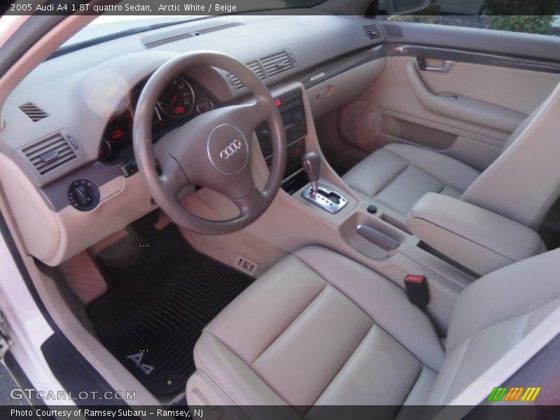 Arctic White / Beige 2005 Audi A4 1.8T quattro Sedan