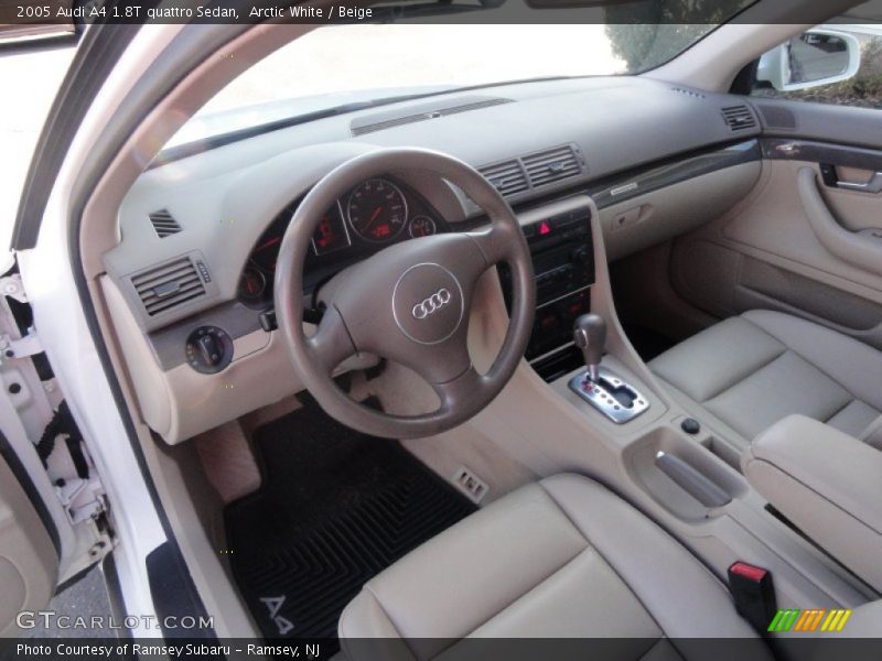 Arctic White / Beige 2005 Audi A4 1.8T quattro Sedan
