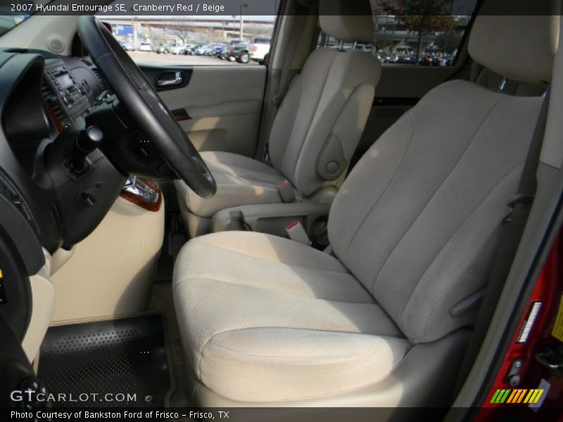 Cranberry Red / Beige 2007 Hyundai Entourage SE