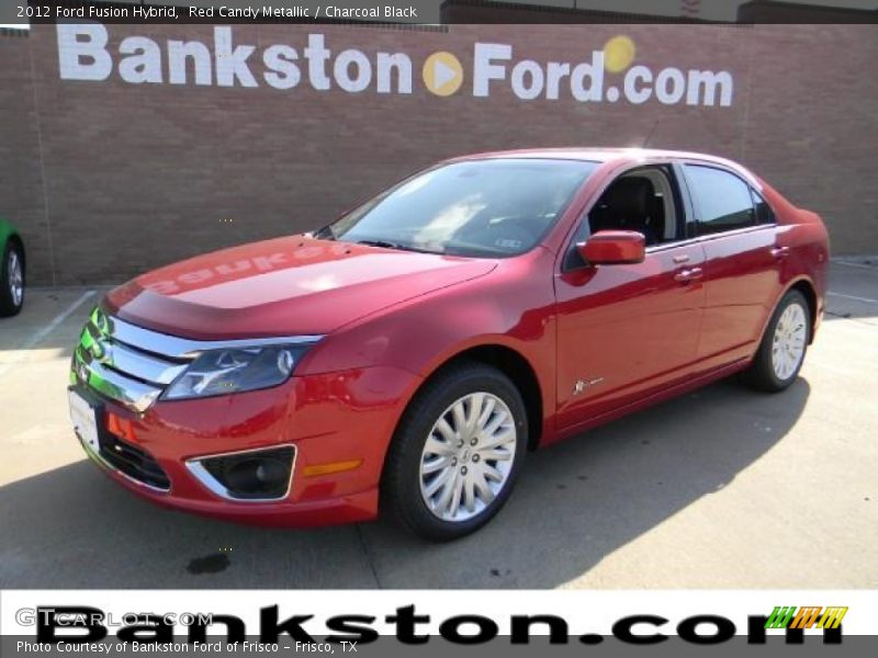 Red Candy Metallic / Charcoal Black 2012 Ford Fusion Hybrid