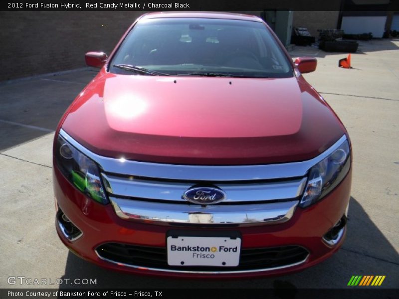 Red Candy Metallic / Charcoal Black 2012 Ford Fusion Hybrid