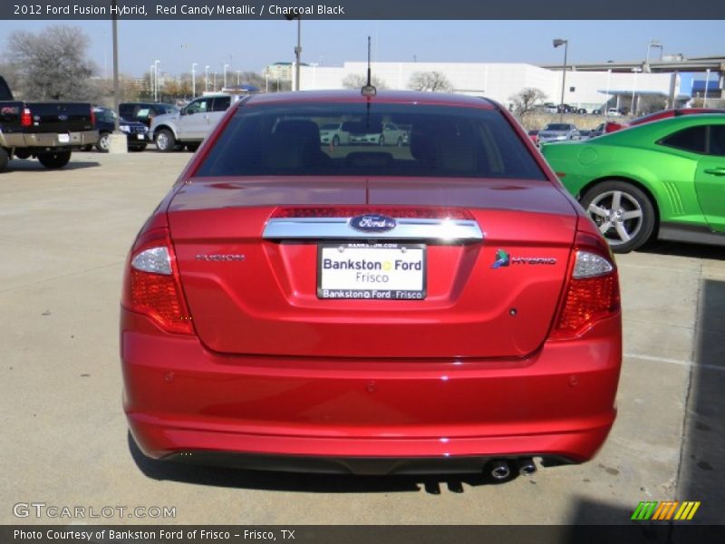 Red Candy Metallic / Charcoal Black 2012 Ford Fusion Hybrid