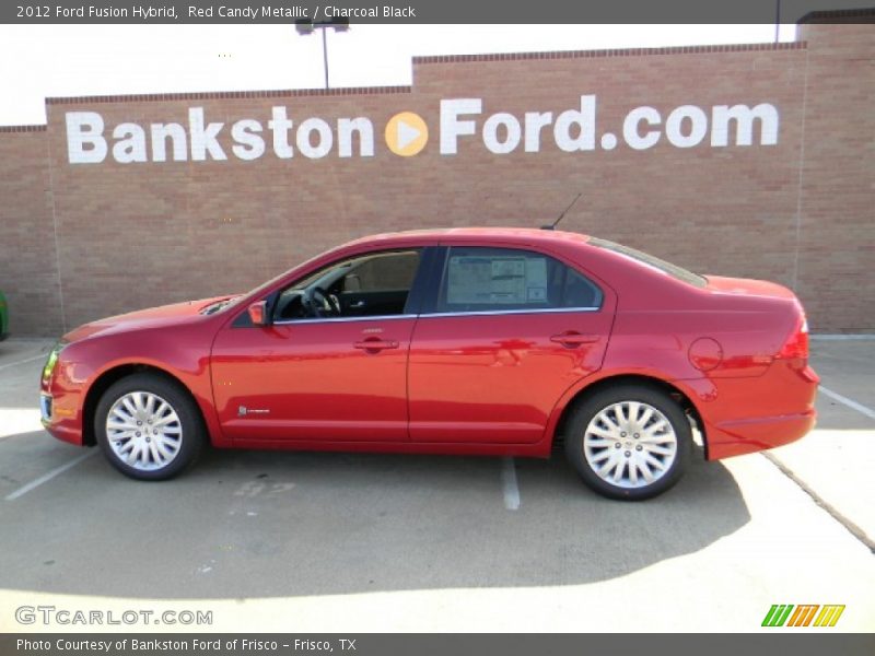 Red Candy Metallic / Charcoal Black 2012 Ford Fusion Hybrid