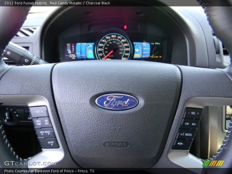 Red Candy Metallic / Charcoal Black 2012 Ford Fusion Hybrid