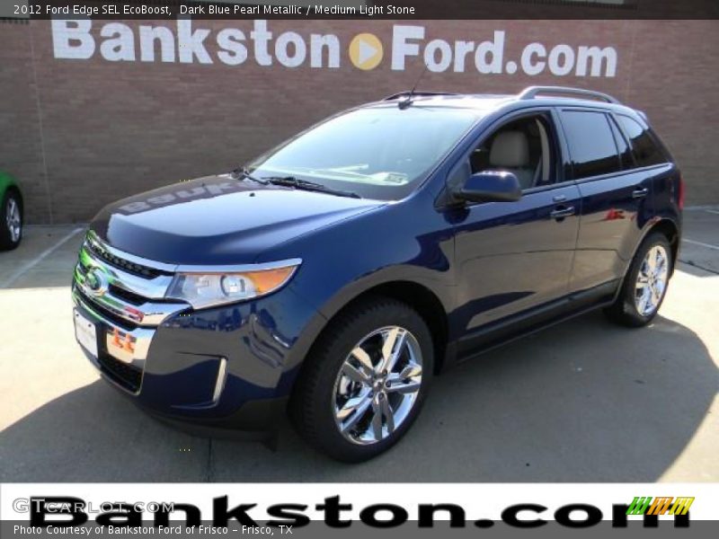 Dark Blue Pearl Metallic / Medium Light Stone 2012 Ford Edge SEL EcoBoost